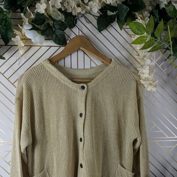 Samansa Mos2 Knit Cardigan Button Up Long Sleeve Size F ? Rayon blend - Picture 4 of 6